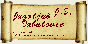 Jugoljub Dabulović vizit kartica
